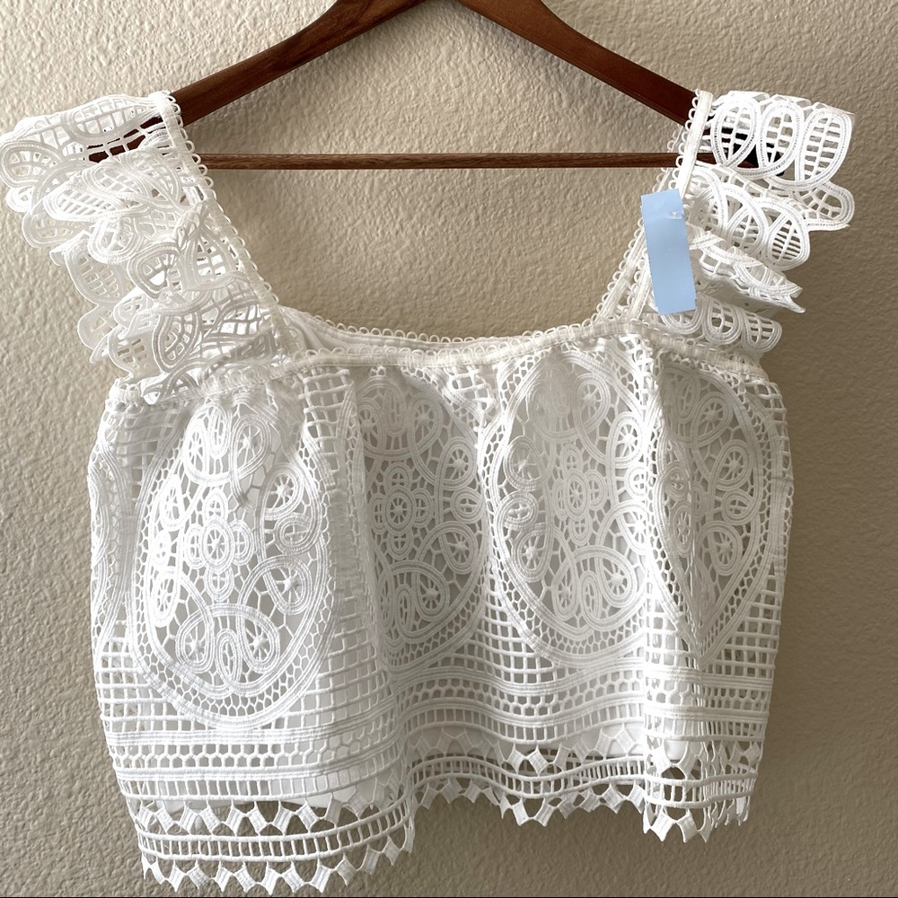 Beautiful Crotchet detail Crop top